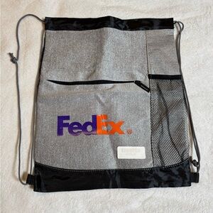 FedEx Gray Drawstring Bag